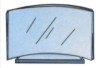 reconocimiento de escritorio de cristal de forma curvo grande de 26 x 20.5 cm, incluye escrito o logo de empresa o institucin.