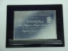 diploma Florencia en placa de aluminio Anodizado de 175 mm x 250 mm, grabado con sus datos, en base de cristal, polister (polyester), o madera, con su logotipo impreso y o grabado