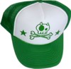 gorra malla nacional en color verde con broche sujetador de plstico tinta textil o inflatex. (cachuchas y gorras publicitarias promocionales)