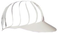 gorra visera túnel de viento (visera promocional) suela eva foami espumín en color blanco, unitalla.