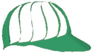 gorra visera túnel de viento (visera promocional) suela eva foami espumín en color verde, unitalla.