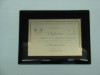 diploma Escocia en placa de aluminio Anodizado de 175 mm x 250 mm, grabado con sus datos, en base de cristal, poli?ster (polyester), o madera, con su logotipo impreso y o grabado