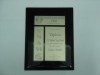 diploma Espa?a en placa de aluminio Anodizado de 175 mm x 250 mm, grabado con sus datos, en base de cristal, poli?ster (polyester), o madera, con su logotipo impreso y o grabado