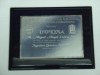 diploma Florencia en placa de aluminio Anodizado de 175 mm x 250 mm, grabado con sus datos, en base de cristal, poli?ster (polyester), o madera, con su logotipo impreso y o grabado