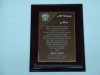 diploma M?naco en placa de aluminio Anodizado de 175 mm x 250 mm, grabado con sus datos, en base de cristal, poli?ster (polyester), o madera, con su logotipo impreso y o grabado