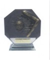 diploma Octagonal en placa de aluminio Anodizado de 175 mm x 250 mm, grabado con sus datos, en base de cristal, poli?ster (polyester), o madera, con su logotipo impreso y o grabado