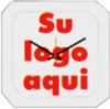 reloj de pared promocional cuadrado base de pl?stico, arillo cuadrado,mecanismo de cuarzo, cristal protector, caratula de estireno 24 cm, ?rea de impresi?n, di?metro: cuerpo 27x27.5