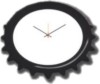 reloj de pared promocional corcholata, base de pl?stico arillo redondo, mecanismo de cuarzo, cristal protector, caratula de estireno 24 cm, ?rea de impresi?n, di?metro: cuerpo 29 cm.
