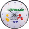 reloj de pared promocional ca?uela, arillo pl?stico color negro de 28 cms. Diam. mica pl?stico 24 cms. impresi?n.