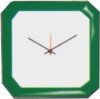 reloj de pared promocional cuadrado, base de plstico, arillo cuadrado, mecanismo de cuarzo, cristal protector, caratula estireno 23x23.5 cm, rea de impresin, dimetro: cuerpo 27x27.5.