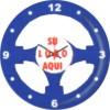 reloj de pared promocional volantito, base de pl?stico forma volante, mecanismo de cuarzo, ?rea de impresi?n. caratula estireno 8.2 cm,di?metro cuerpo 24 cms.