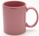 taza rosa cer?mica tipo tarro, impresas en serigraf?a, Capacidad: 11 oz. - 330 ml. taza publicitaria promocional con su logotipo impreso