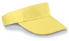 visera promocional (viseras publicitarias) de gabardina, color amarillo, broche de seguridad de pl?stico