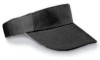visera promocional (viseras publicitarias) de gabardina, color negro, broche de seguridad de pl?stico