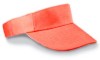 visera promocional (viseras publicitarias) de gabardina, color rojo, broche de seguridad de pl?stico