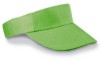 visera promocional (viseras publicitarias) de gabardina, color verde, broche de seguridad de pl?stico