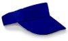 visera promocional (viseras publicitarias) de gabardina, color azul marino, broche de seguridad de pl?stico