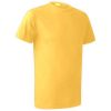 playera cuello redondo peso medio impresi?n en serigraf?a en frente y espalda color amarillo mango.