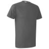 playera cuello redondo peso medio impresi?n en serigraf?a en frente y espalda color gris jaspe