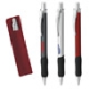 bolgrafo promocional (plumas publicitarias) (promotional pens) master, metlico con terminado mate, con grip. Colores: rojo, negro y plata