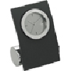 reloj promocional (relojes publicitarios) de escritorio vertical met?lico bi-tono, con caja individual