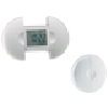 reloj circular de pl?stico, con alarma y termometro