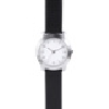 reloj de pulso promocional (relojes publicitarios de pulso) con caja met?lica plateada, correa de piel, maquinaria met?lica japonesa de alta precisi?n y estuche met?lico individual.