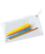 Lapicera transparente con zipper de pl?stico
