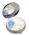 pastillero metlico redondo 3 compartimentos, (artculos promocionales y publicitarios para mdicos, farmacias, hospitales y laboratorios)