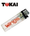 Pr?ctico y muy ?til encendedor publicitario promocional de la prestigiada marca Tokai Transparente Natural