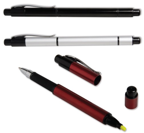 bolígrafo promocional (plumas publicitarias) (promotional pens) modelo duo con marca textos.