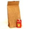 papel kraft natural (caf?) de 80grs./m2. Medidas: 19 cm. de ancho, 39 cm. de alto y 10.5 cm. de fuelle, ideal para despensa, alimentos y productos varios.