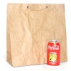 bolsa papel kraft natural con asas (caf?) de 80grs./m2. Medidas: 30 cm. de ancho, 30 cm. de alto y 12 cm. de fuelle