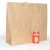 bolsa papel kraft natural con asas (caf?) de 80grs./m2. Medidas: 42 cm. de ancho, 40 cm. de alto y 15 cm. de fuelle